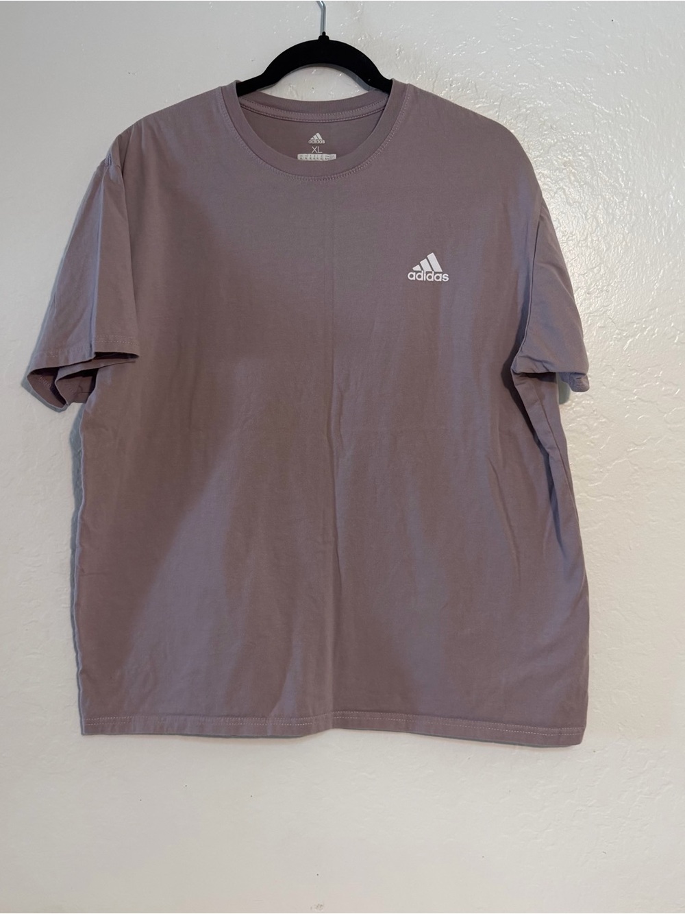 Adidas Golf Shirt Mens Extra Large Mauve Short Sleeve 100% Cotton Gym Athletic